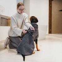 Hunter Riga Dog Bathrobe - Grey 30