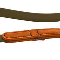 Hunter Wolmar BioThane x Leather Training Dog Leash - Khaki-Orange 16/200