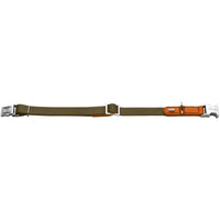Hunter Wolmar Alu-Strong BioThane x Leather Dog Collar - Khaki-Orange Large
