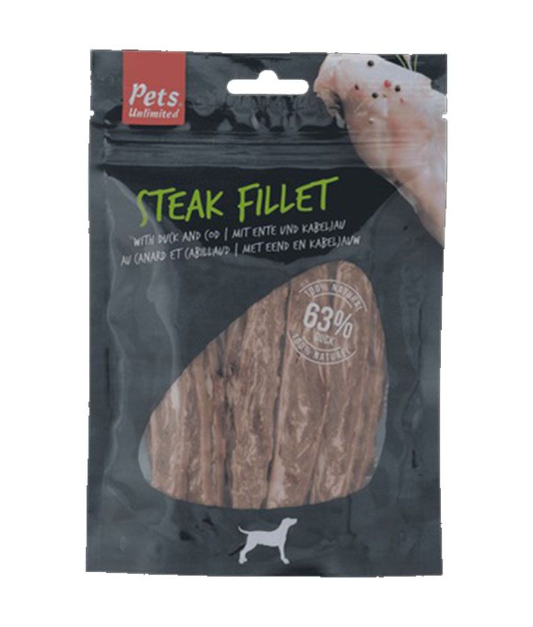 Pets Unlimited Steak Fillet Duck Dog Treats 100g - 100g