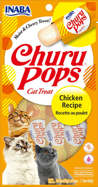 Thumbnail for INABA CHURU CHURU POPS CHICKEN 60g - 4 sticks per pack