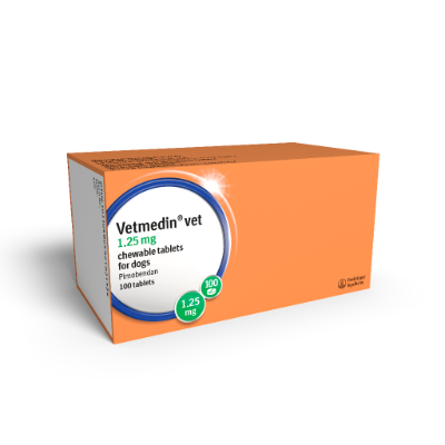 VETMEDIN VET, CHEWABLE TABLETS, 1.25MG
