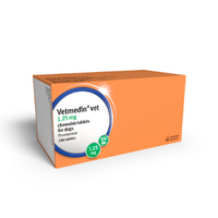 VETMEDIN VET, CHEWABLE TABLETS, 1.25MG