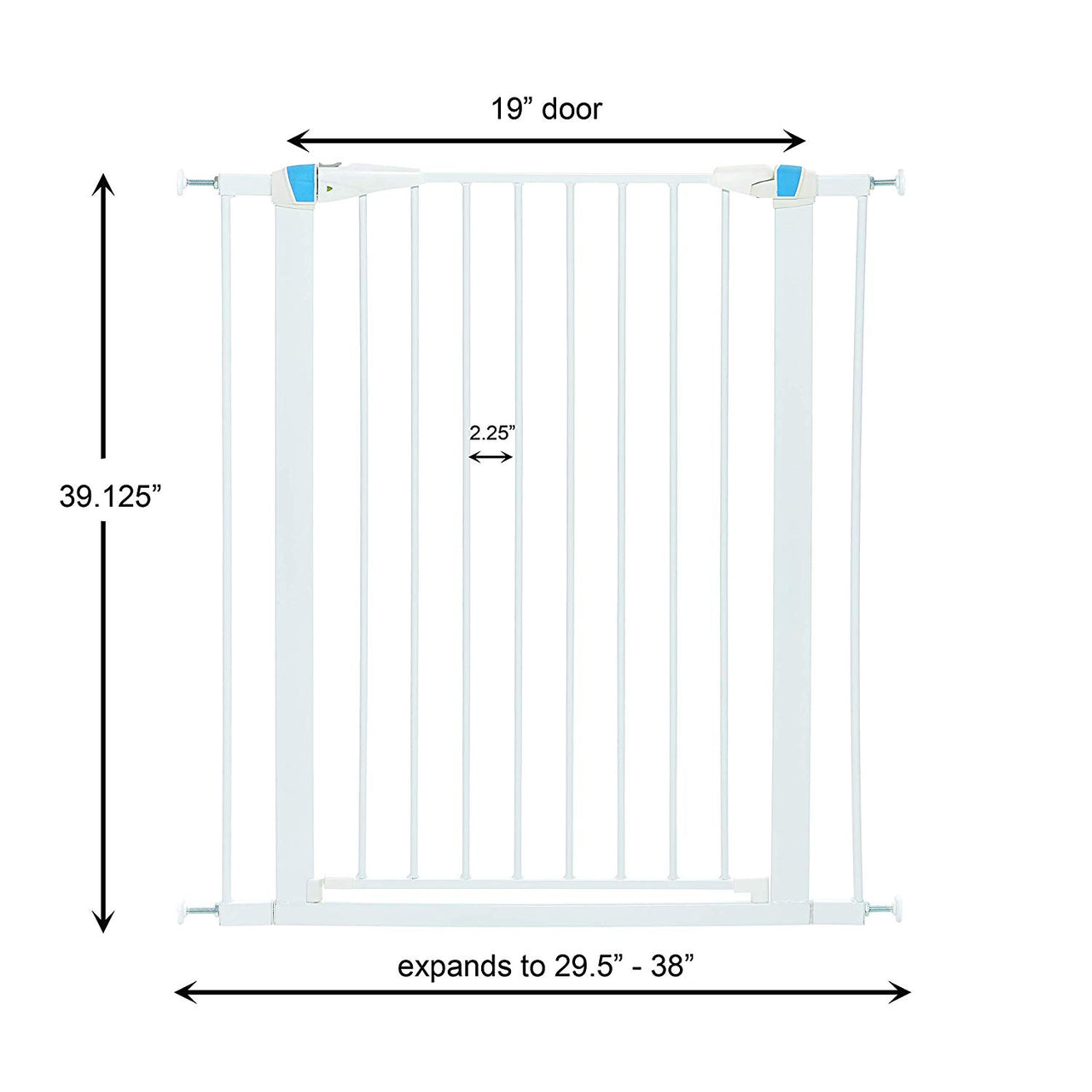 White Glow in the Dark Steel Pet Gate - 29"