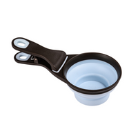Thumbnail for 2 in 1 Silicone Measuring Cup with Food Bag Clip 237 ml, Blue