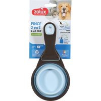 Thumbnail for 2 in 1 Silicone Measuring Cup with Food Bag Clip 237 ml, Blue