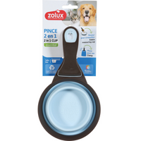 Thumbnail for 2 in 1 Silicone Measuring Cup with Food Bag Clip 473 ml, Blue