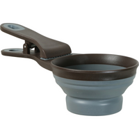 Thumbnail for 2 in 1 Silicone Measuring Cup with Food Bag Clip 237 ml, Grey