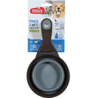 Thumbnail for 2 in 1 Silicone Measuring Cup with Food Bag Clip 473 ml, Grey