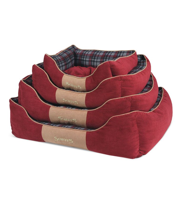 Scruffs Highland Box Dog Bed  - RED X-Large