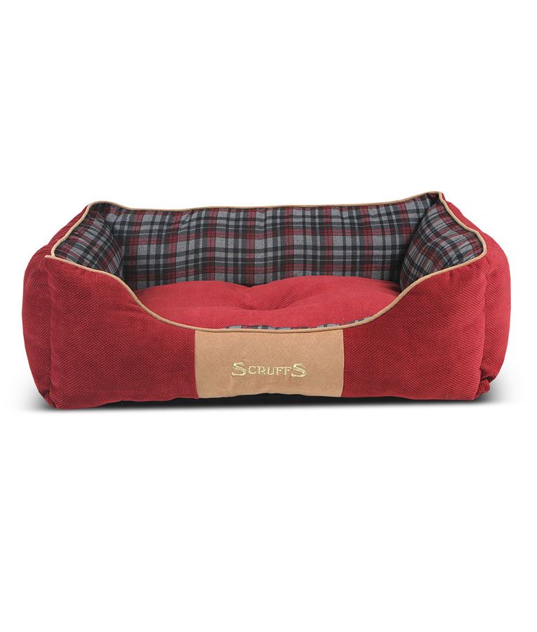 Scruffs Highland Box Dog Bed  - RED Large