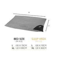 Scruffs Expedition Memory Pillow Dog Bed - Storm Grey Large
