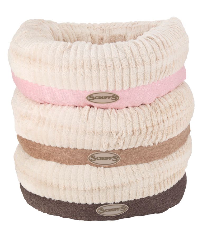 Scruffs Ellen Donut Dog Bed - Pink Medium