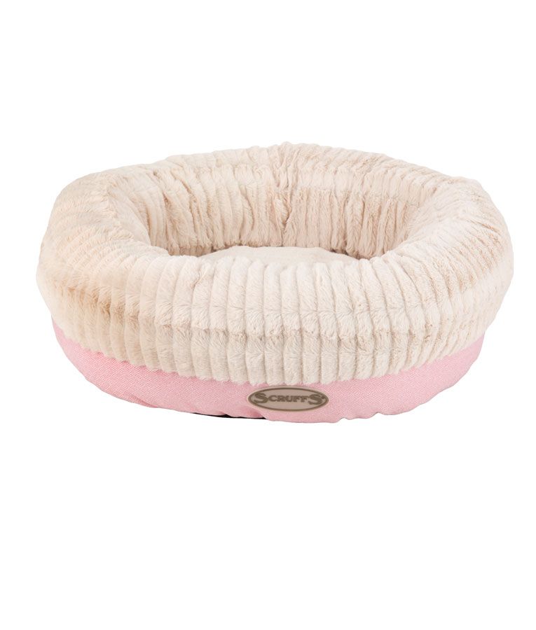 Scruffs Ellen Donut Dog Bed - Pink Medium