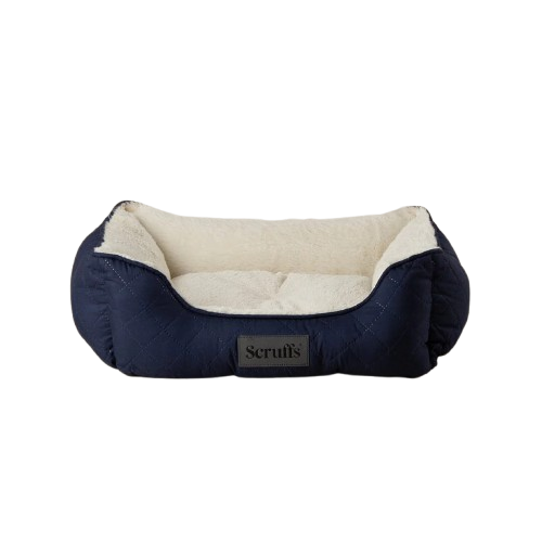 Scruffs Wilton Dog Box Bed - NAVY BLUE Medium