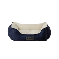 Scruffs Wilton Dog Box Bed - NAVY BLUE Small
