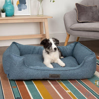 Thumbnail for Scruffs Manhattan Box Dog Bed - DENIM BLUE Medium