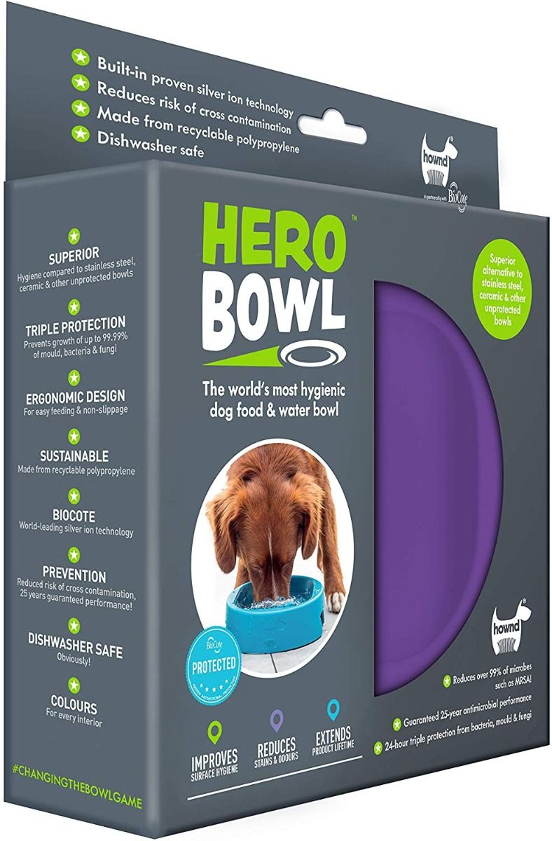 Hownd Hero Dog Bowl - LAVENDER Small