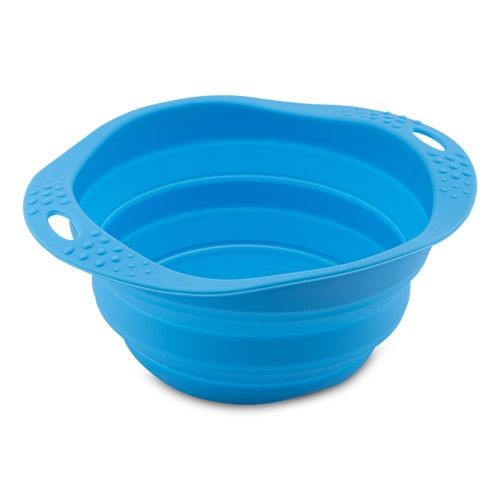 Beco Pets Collapsible Travel Dog Bowl  - Blue Large