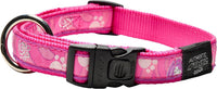 Rogz Pink Paw Dog Collar - PINK PAW M