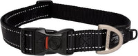 Rogz Utility Reflective Stitching Dog Collar - BLACK XX-Large