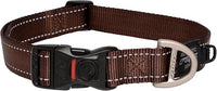 Rogz Utility Reflective Stitching Dog Collar - CHOCOLATE X-Large