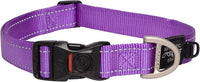 Rogz Utility Reflective Stitching Dog Collar - PURPLE X-Large