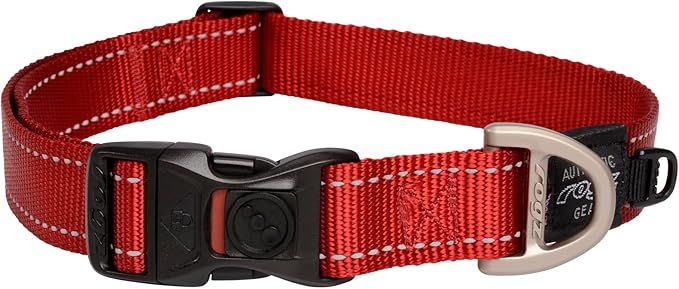 Rogz Utility Reflective Stitching Dog Collar - RED XX-Large