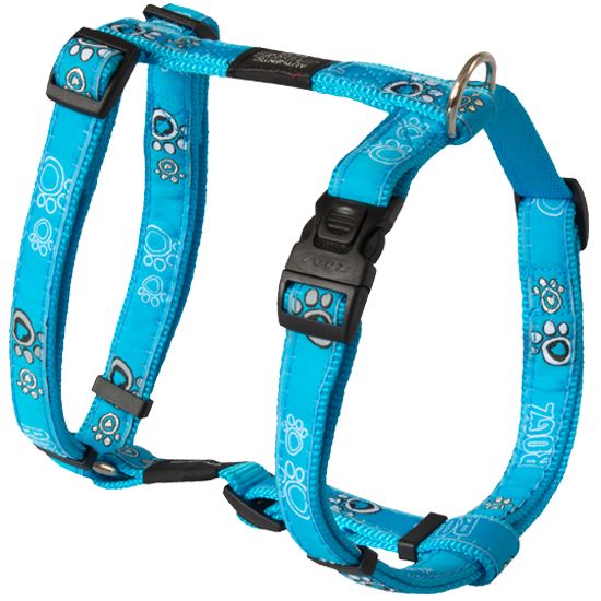Rogz Turquoise Paw Dog Harness - Small