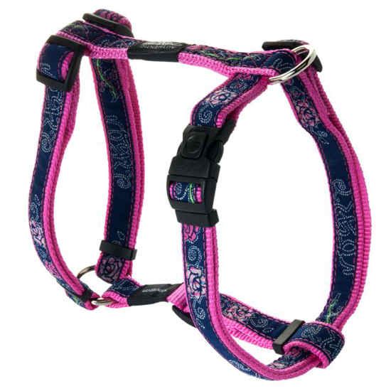 Rogz Denim Rose Dog Harness - Small