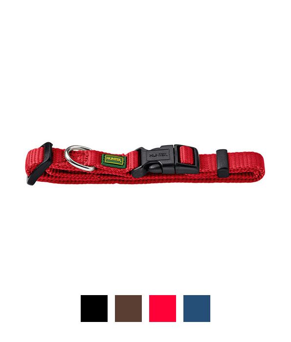 Hunter Vario Basic Dog Collar - Red Small