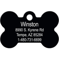 Thumbnail for ID Tag Bone Anodized Aluminum  - BLACK