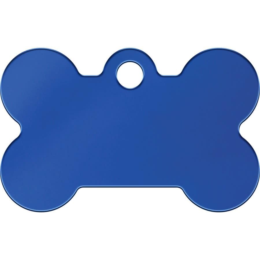 ID Tag Bone Anodized Aluminum  - BLUE