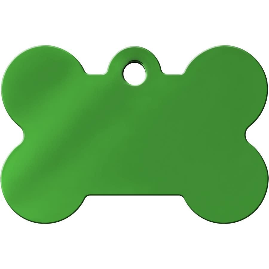 ID Tag Bone Anodized Aluminum  - GREEN