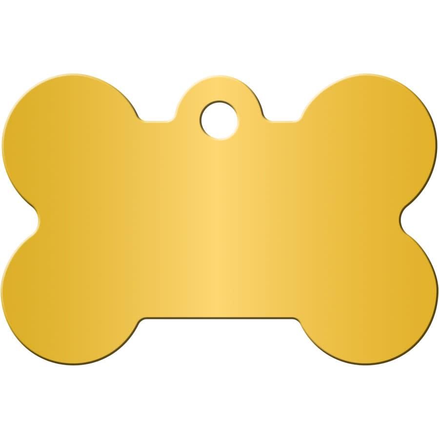 ID Tag Bone Anodized Aluminum  - Mustard