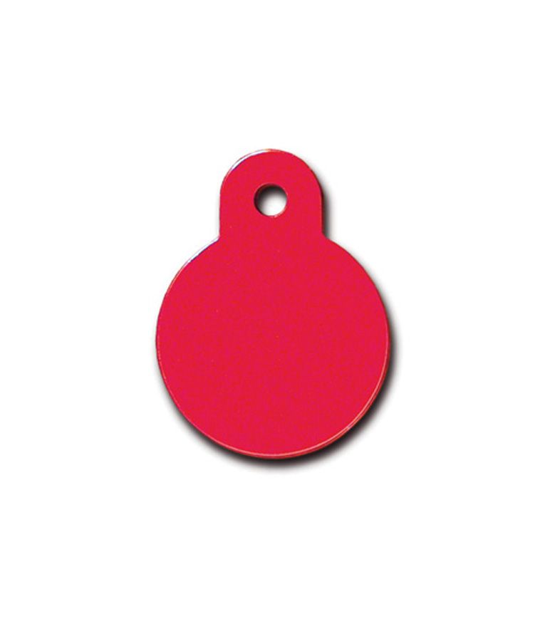 ID Tag Circle Small Anodized  - RED SMALL