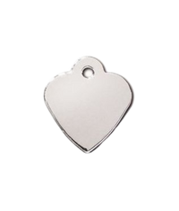 Thumbnail for ID Tag Heart Small Brass  - Chrome