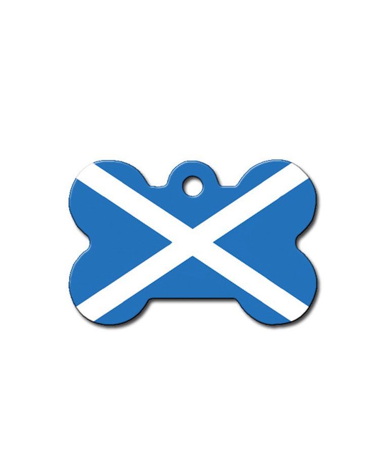 ID Tag Bone Scottish Flag -