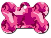 Thumbnail for ID Tag Painted Pink Camouflage  - Small