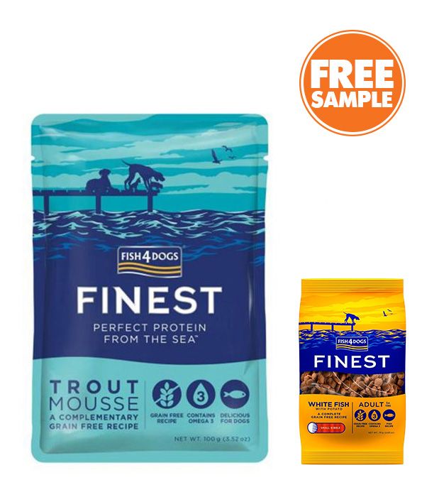 Fish4Dogs Finest Trout Mousse Wet Dog Food 100g - 100g