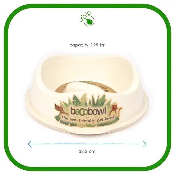 Beco Pets Eco-Friendly Slow Feed Bowl Dog Bowl - GREEN