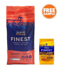 Thumbnail for Fish4Dogs Finest Salmon Large Kibble Adult Dry Dog Food - 12kg