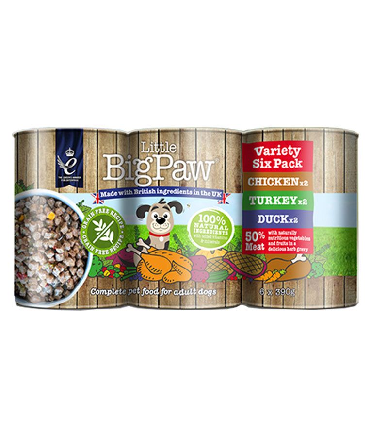 Little BigPaw Variety Pack Adult Wet Dog Food 6x390g -