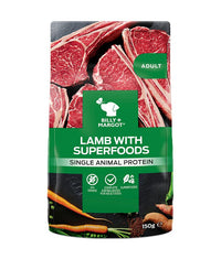 Thumbnail for Billy & Margot Lamb with Superfoods Adult Wet Dog Food 150g Pouch - 150g