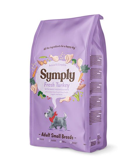 Symply Fresh Turkey Adult Small Breeds Dry Dog Food - 2KG