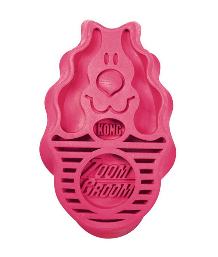 Kong Zoom Groom Raspberry Dog Brush