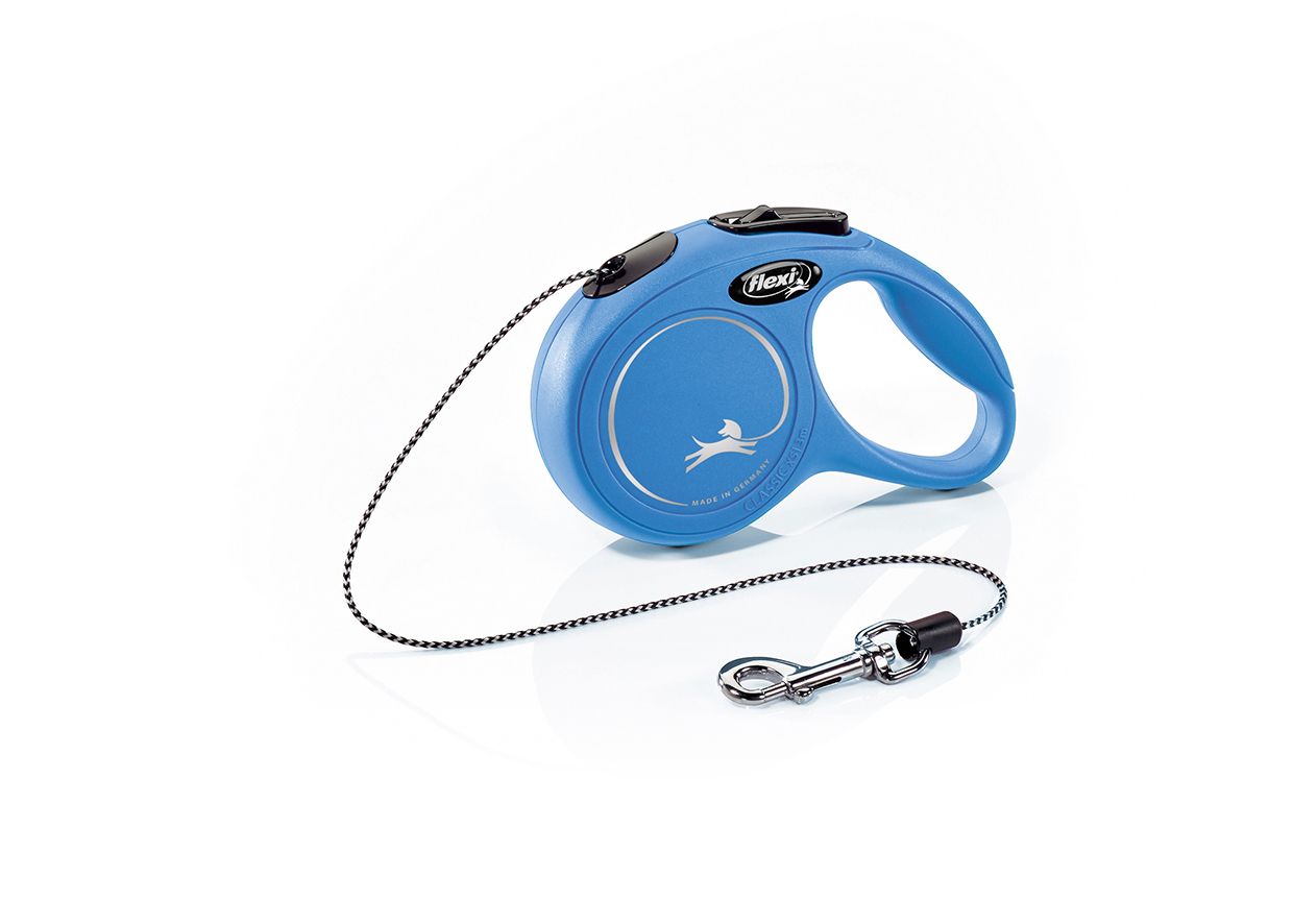 Flexi New Classic Cord Retractable Dog Leash - BLUE X-SMALL