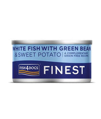 Thumbnail for Fish4Dogs Finest White Fish with Green Bean & Sweet Potato Adult Wet Dog Food 85g - 85G