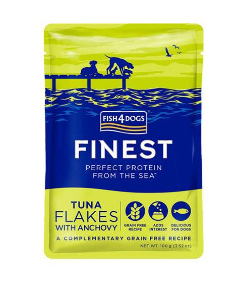 Fish4Dogs Finest Tuna Flakes with Anchovy Adult Wet Dog Food 100g - 100g