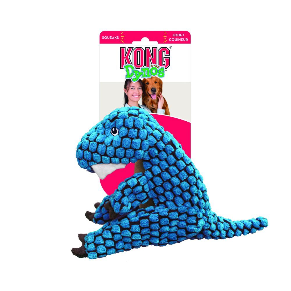 Kong Dynos T-Rex Blue Dog Toy  - LARGE